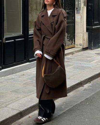 Wool-Blend Trench | Women’s Tailored Longline Coat