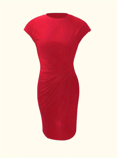 Milani | Women’s Knee-Length Sheath Dress with Ruched Waist