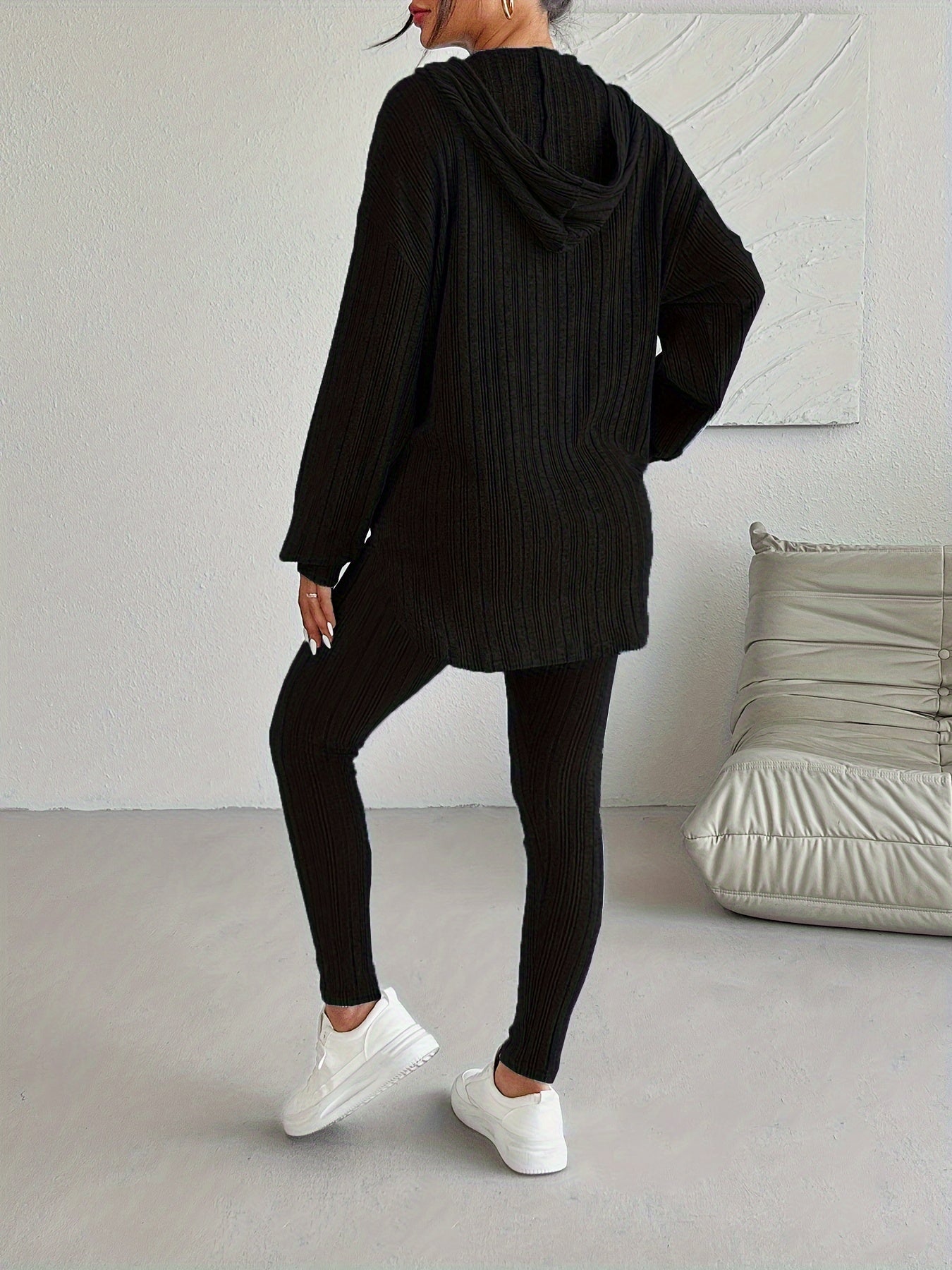 Xavine | Women’s Ribbed Knit Two-Piece Lounge Set